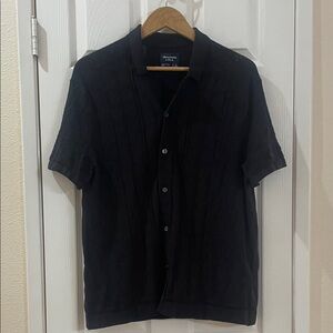 A&F Men's Knit Black Button-Up (Men's L)